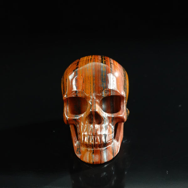 3.0" Tiger Iron Crystal Skull Carving - Unique Piece #TI09