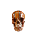 3.0" Tiger Iron Crystal Skull Carving - Hand Carved Decor