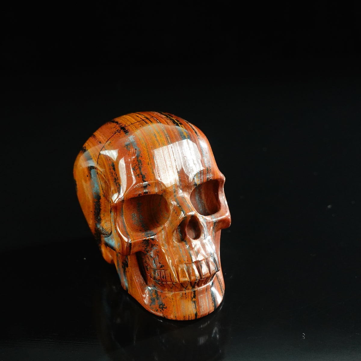 3.0" Tiger Iron Crystal Skull Carving - Unique Piece #TI09