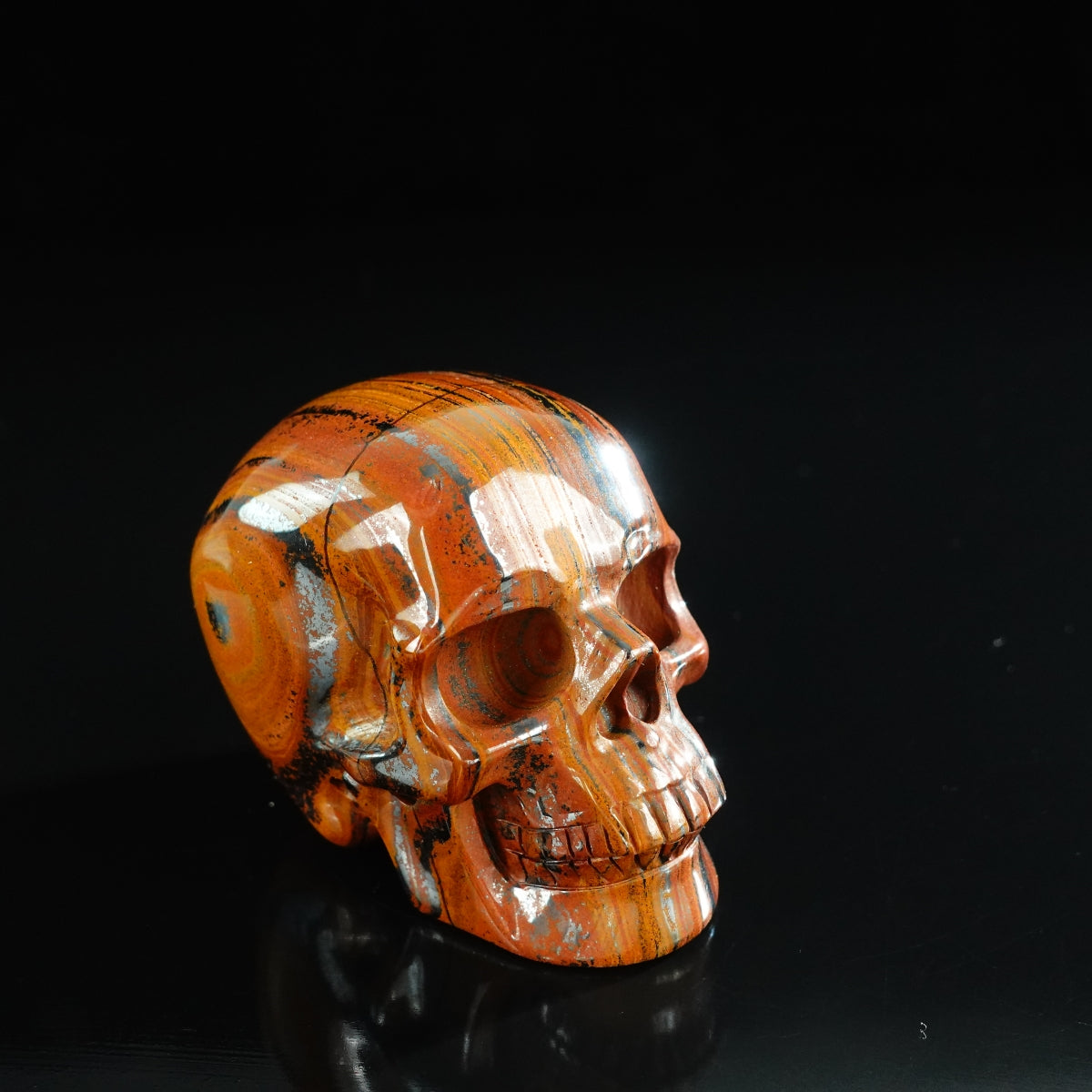 3.0" Tiger Iron Crystal Skull Carving - Unique Piece #TI09