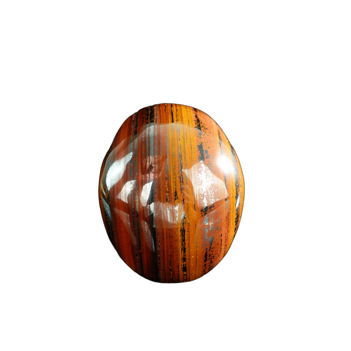 3.0" Tiger Iron Crystal Skull Carving - Hand Carved Decor