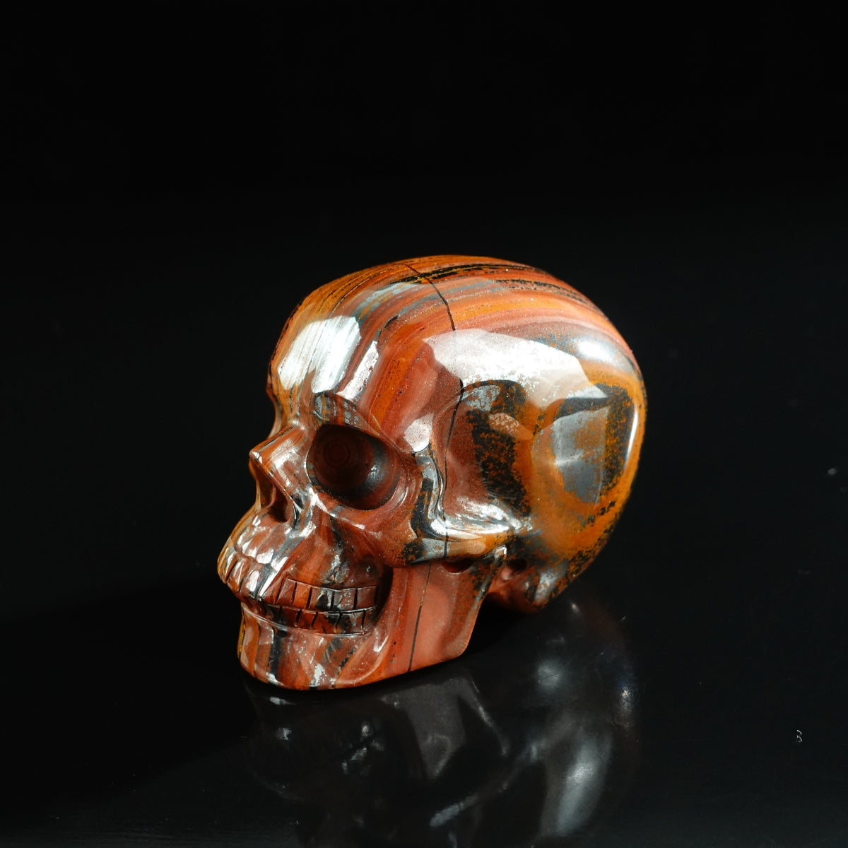 3.0" Tiger Iron Crystal Skull Carving - Unique Piece #TI09