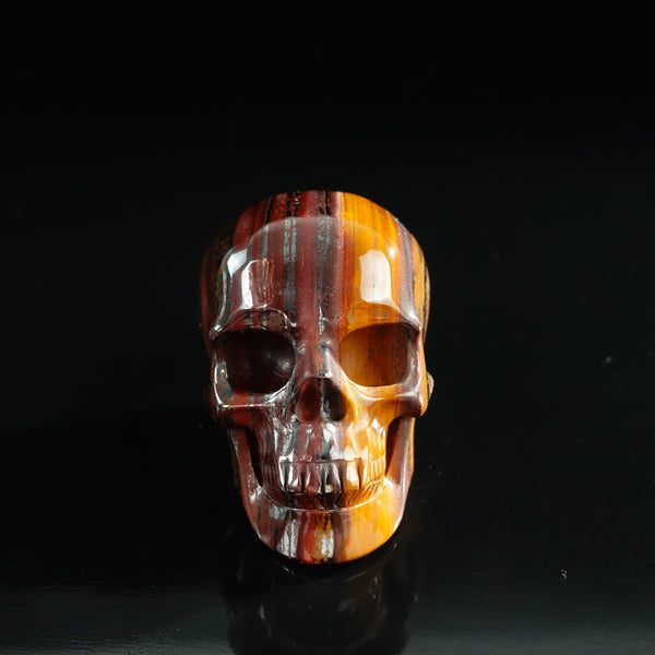 3.0" Tiger Iron Crystal Skull Carving - Unique Piece #TI10