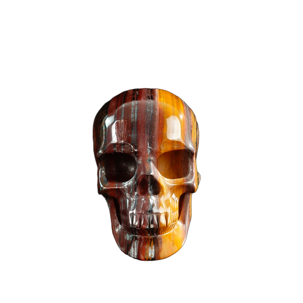 3.0" Tiger Iron Crystal Skull Carving - Unique Piece #TI10