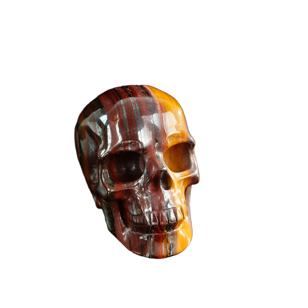 3.0" Tiger Iron Crystal Skull Carving - Unique Piece #TI10 - alternate view