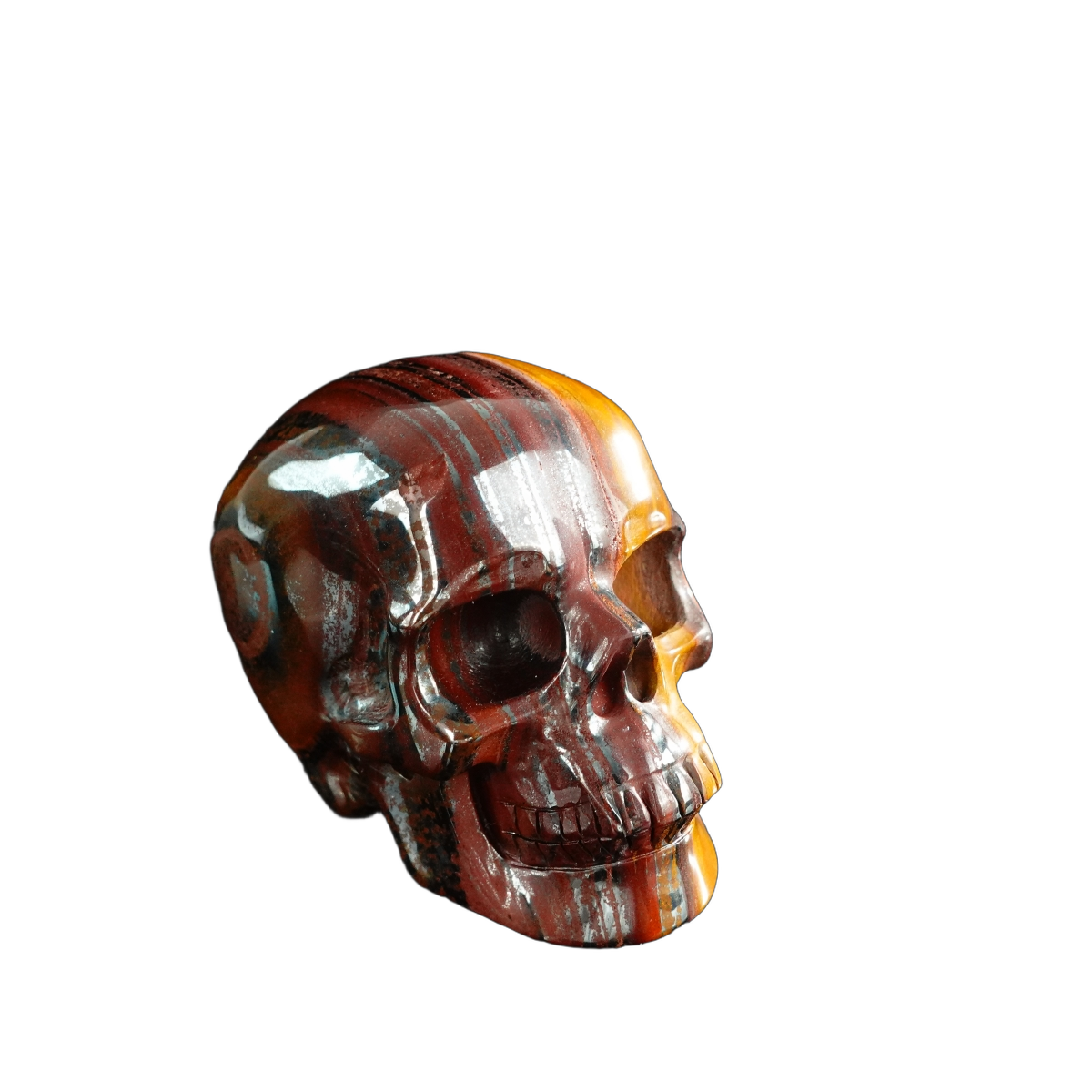 3.0" Tiger Iron Crystal Skull Carving - Unique Piece #TI10