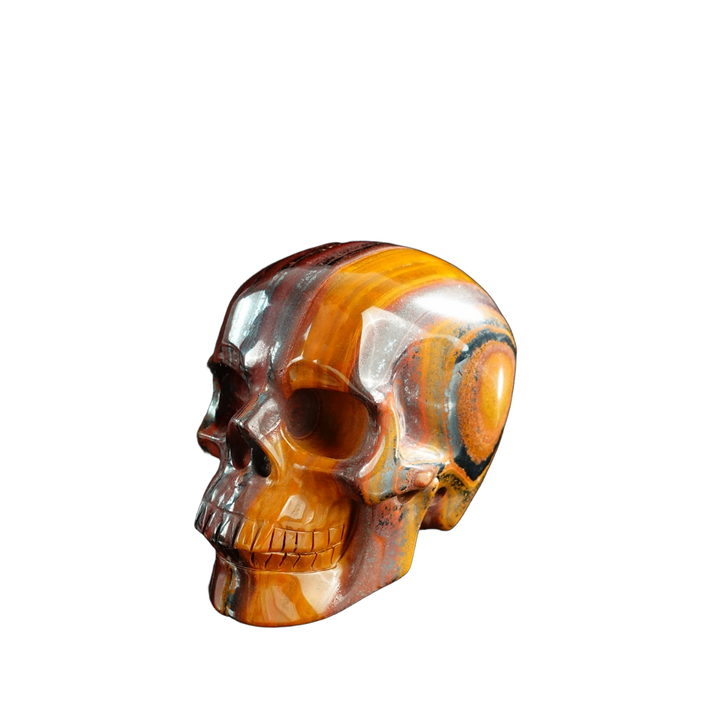 3.0" Tiger Iron Crystal Skull Carving - Unique Piece #TI10