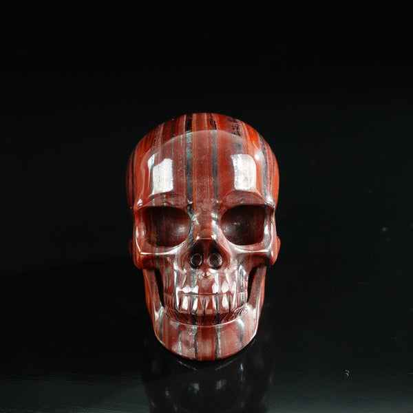 3.0" Tiger Iron Crystal Skull Carving - Unique Piece #TI11