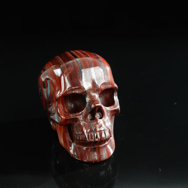 3.0" Tiger Iron Crystal Skull Carving - Unique Piece #TI11 - alternate view