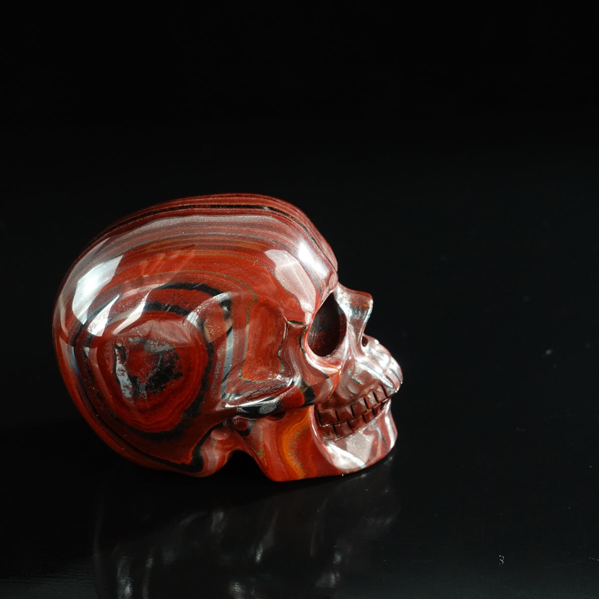 3.0" Tiger Iron Crystal Skull Carving - Unique Piece #TI11