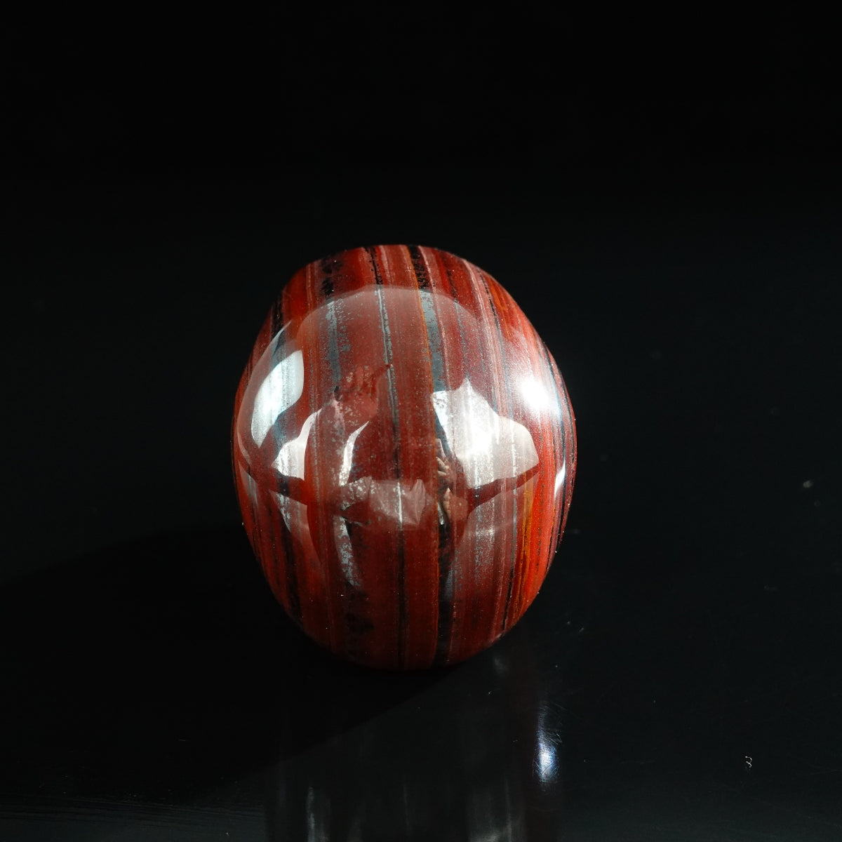 3.0" Tiger Iron Crystal Skull Carving - Unique Piece #TI11