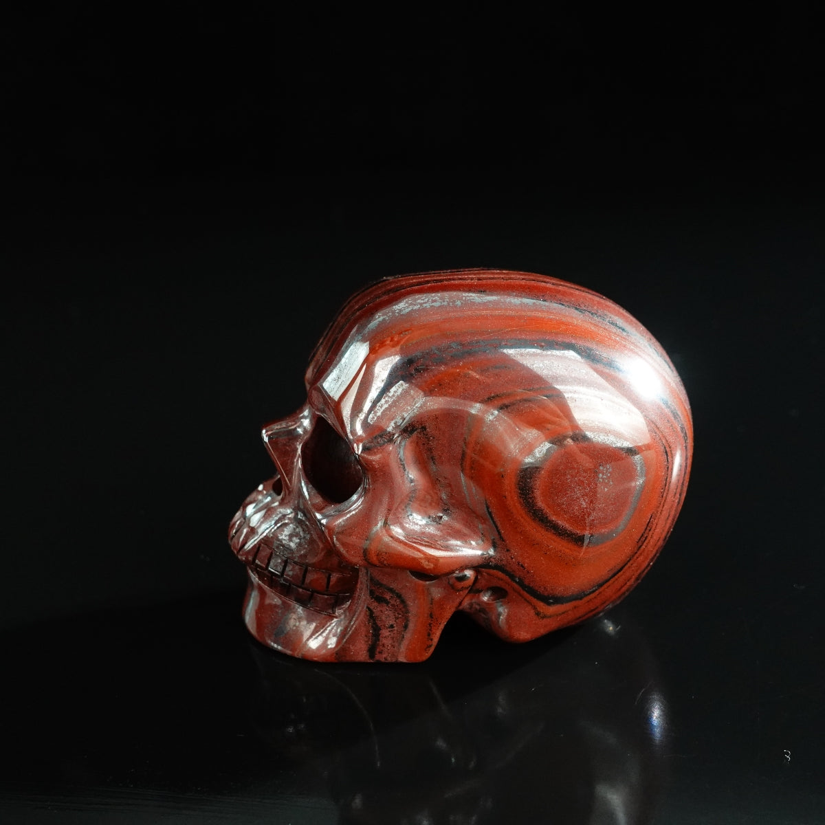 3.0" Tiger Iron Crystal Skull Carving - Unique Piece #TI11