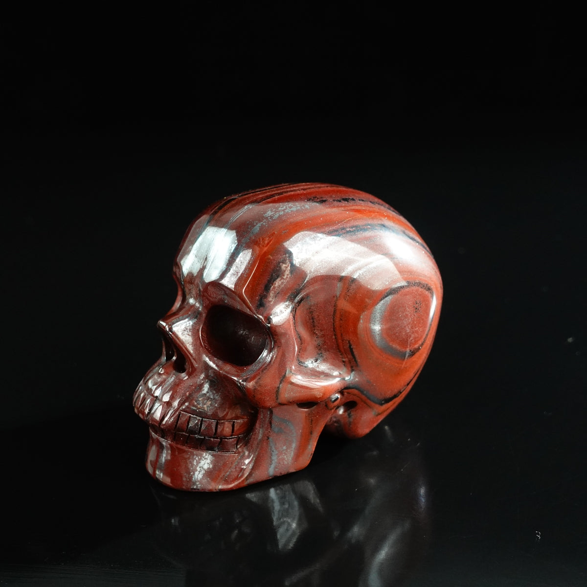 3.0" Tiger Iron Crystal Skull Carving - Unique Piece #TI11