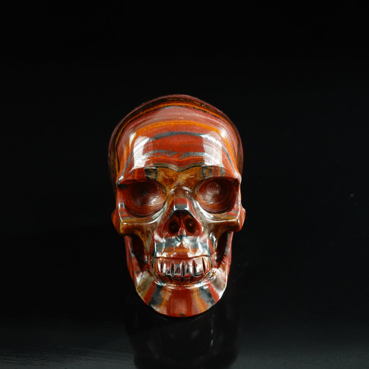 3.0" Tiger Iron Crystal Skull Carving - Unique Piece #TI12