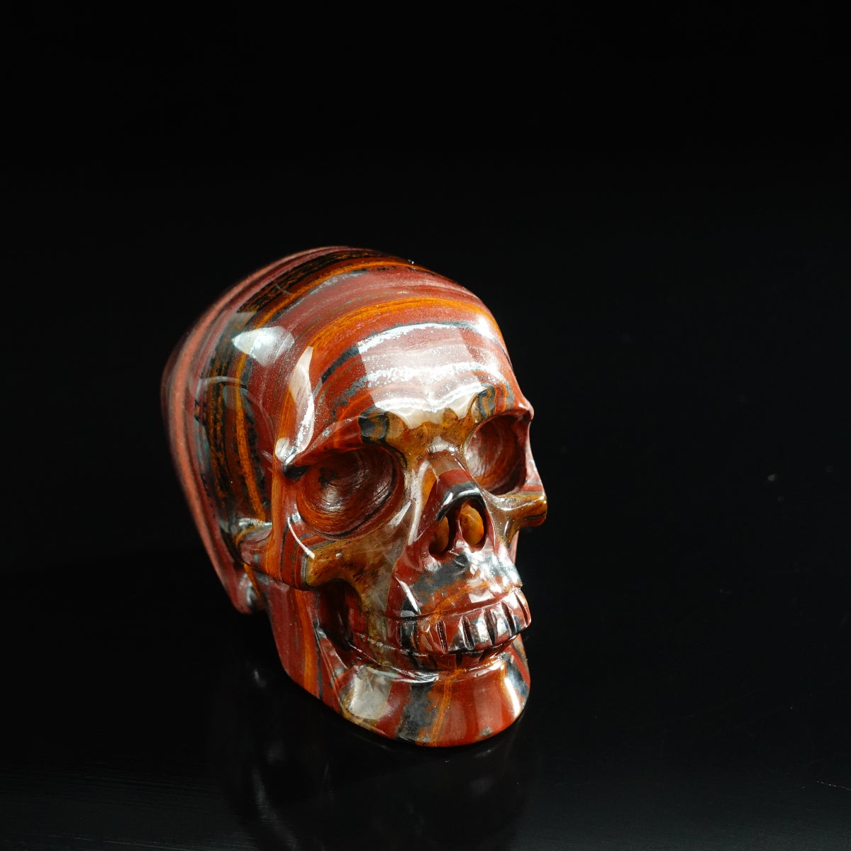 3.0" Tiger Iron Crystal Skull Carving - Unique Piece #TI12