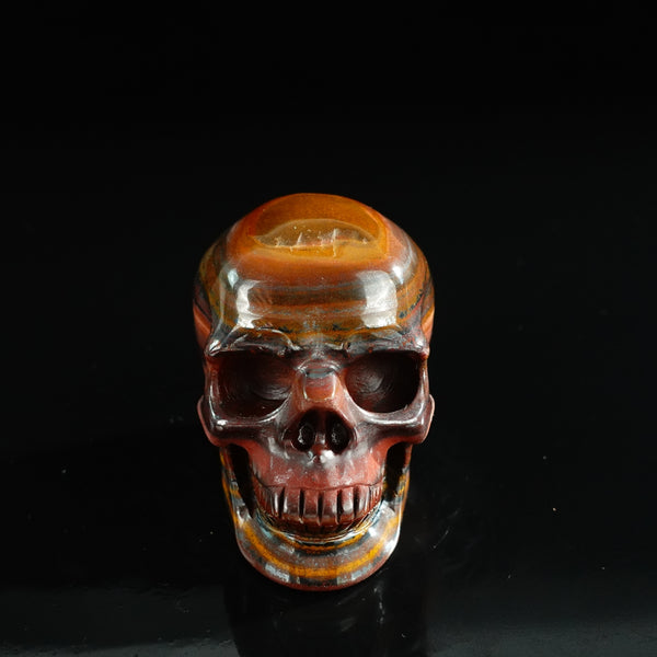 3.0" Tiger Iron Crystal Skull Carving - Unique Piece #TI13