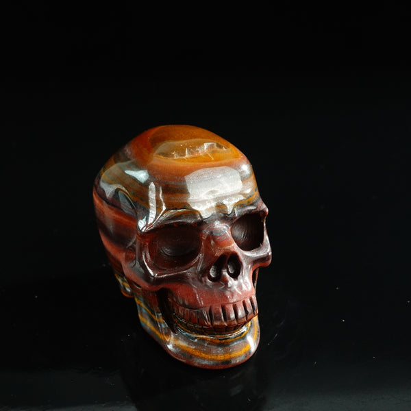 3.0" Tiger Iron Crystal Skull Carving - Unique Piece #TI13 - alternate view