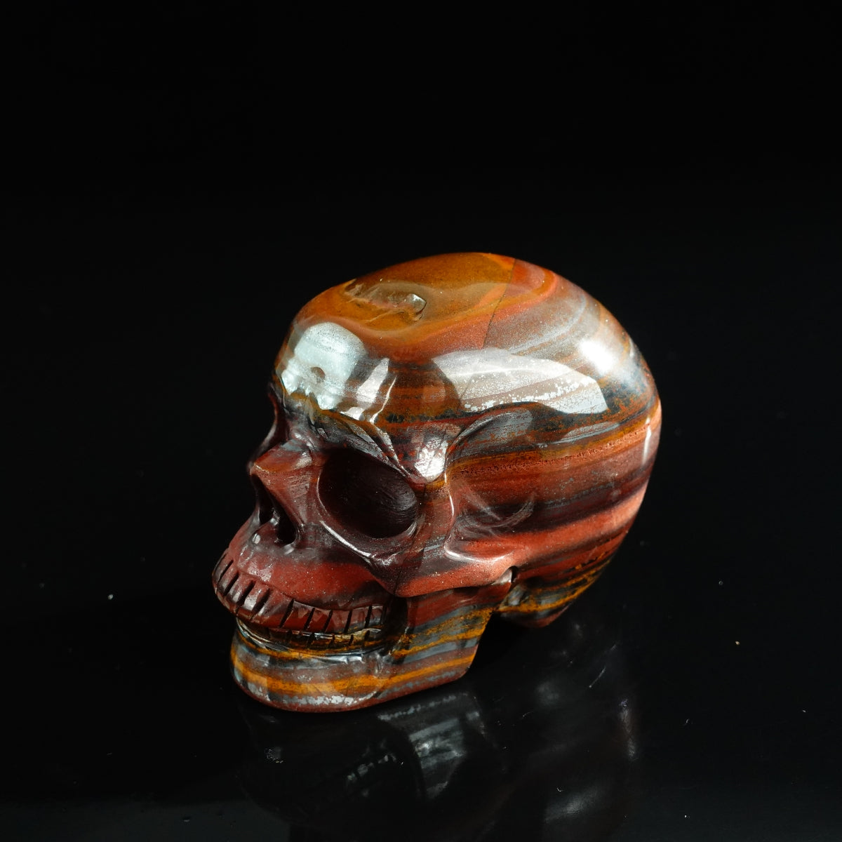 3.0" Tiger Iron Crystal Skull Carving - Unique Piece #TI13