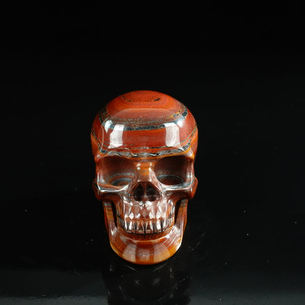 3.0" Tiger Iron Crystal Skull Carving - Unique Piece #TI14