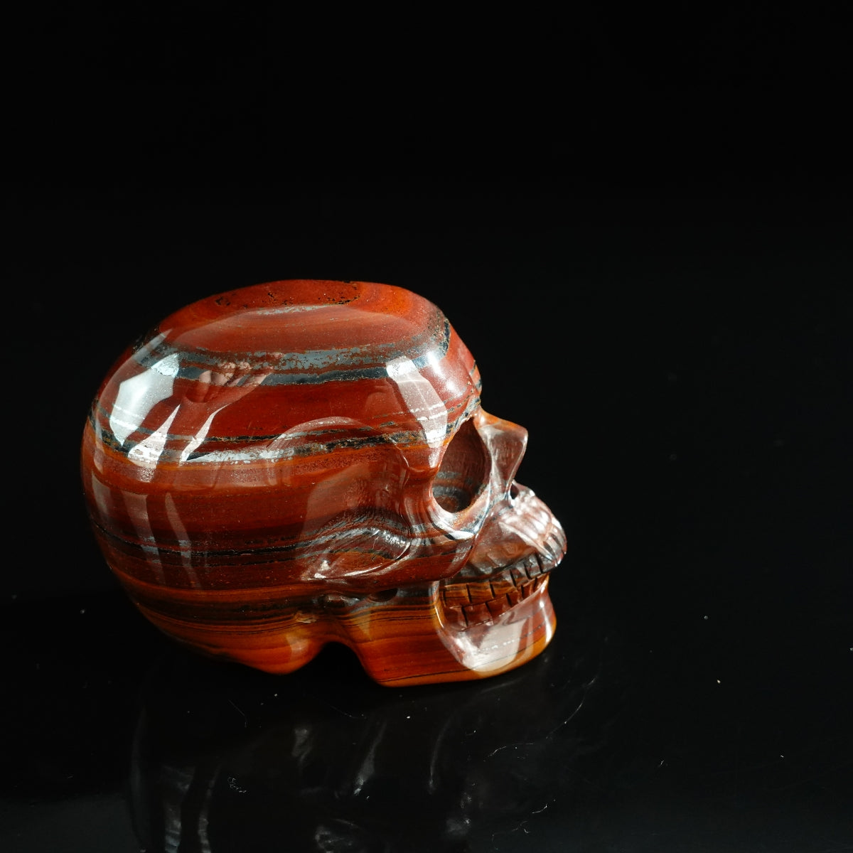 3.0" Tiger Iron Crystal Skull Carving - Unique Piece #TI14