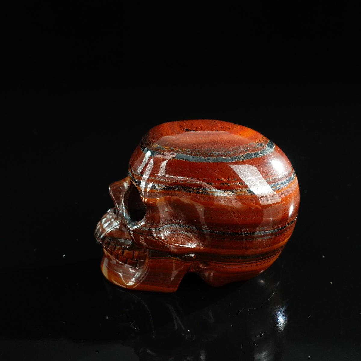 3.0" Tiger Iron Crystal Skull Carving - Unique Piece #TI14