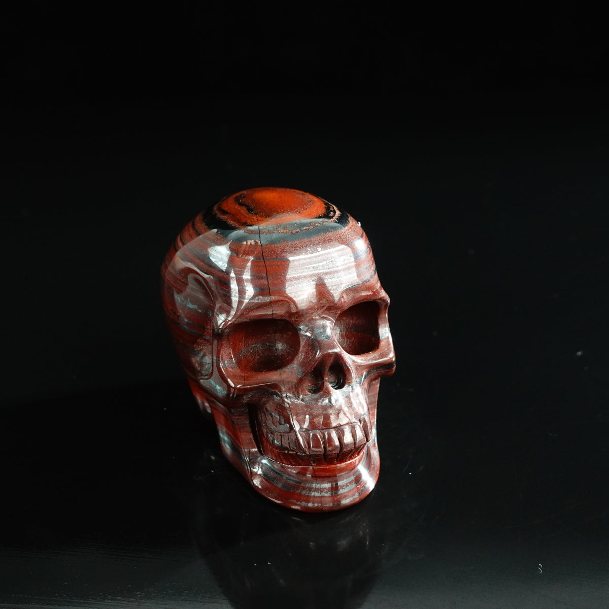 3.0" Tiger Iron Crystal Skull Carving - Unique Piece #TI15