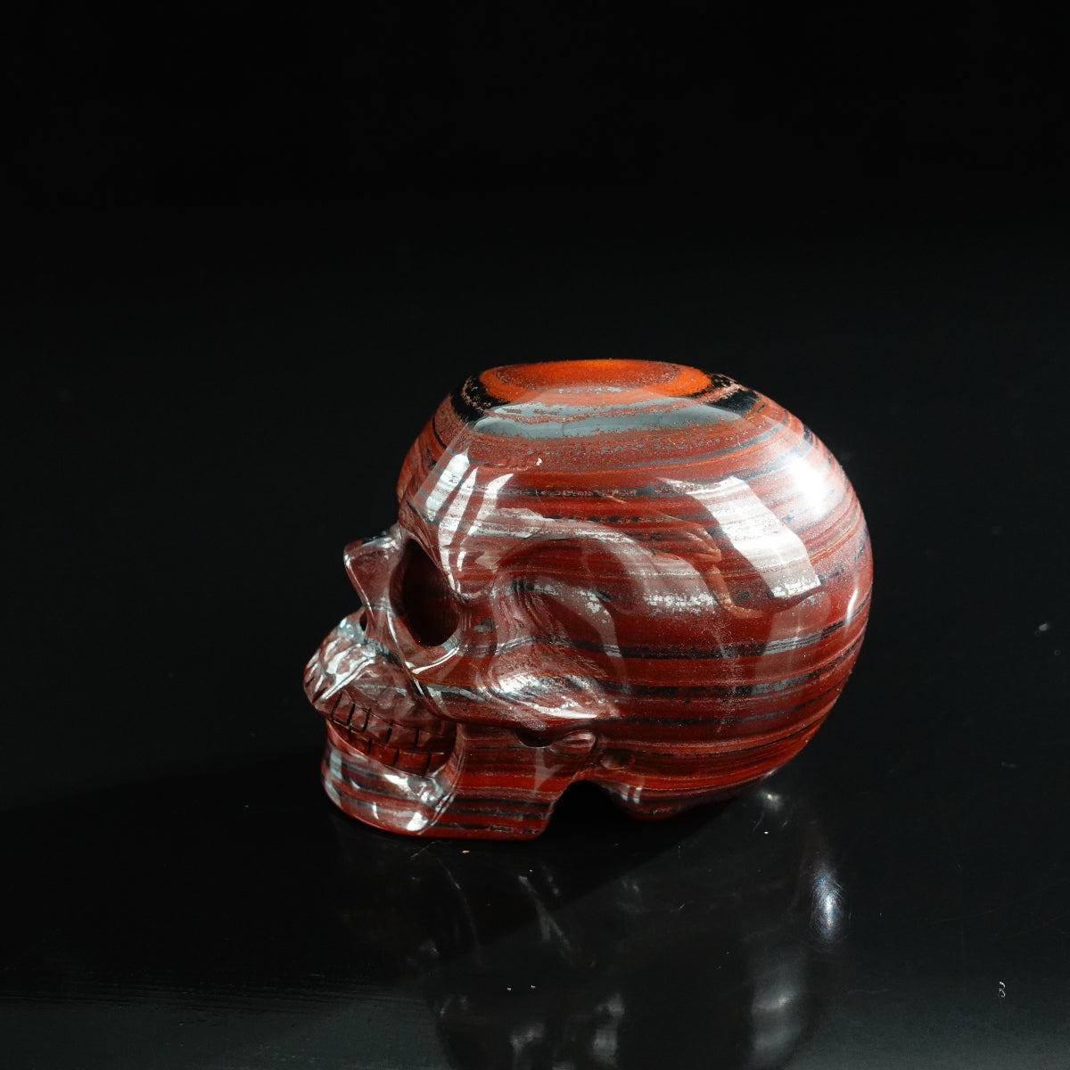 3.0" Tiger Iron Crystal Skull Carving - Unique Piece #TI15