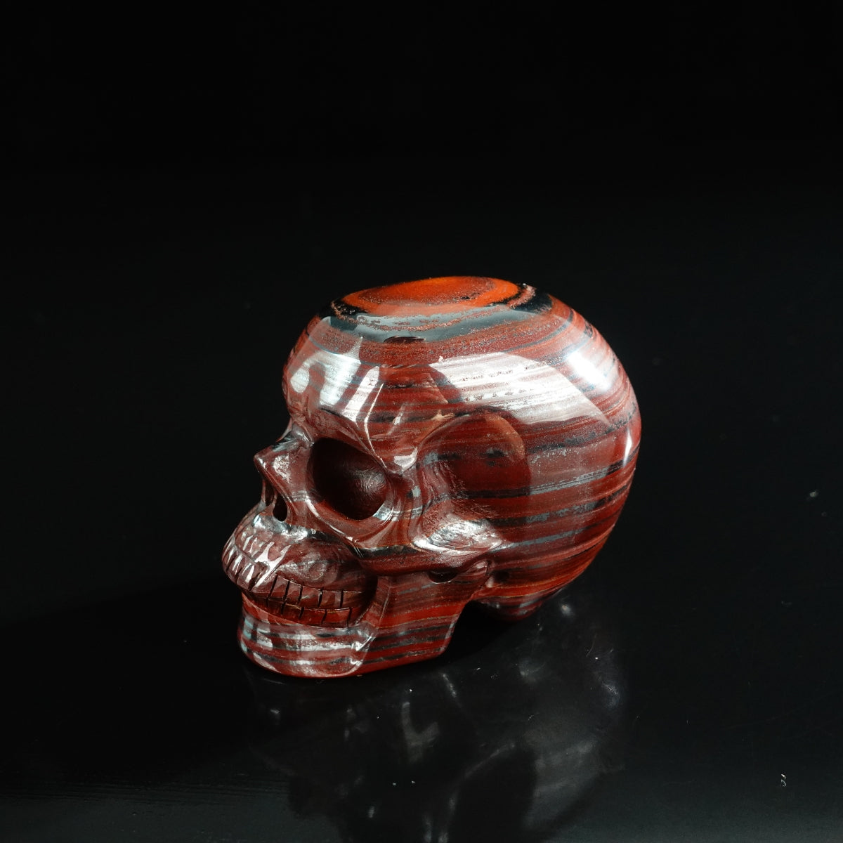 3.0" Tiger Iron Crystal Skull Carving - Unique Piece #TI15
