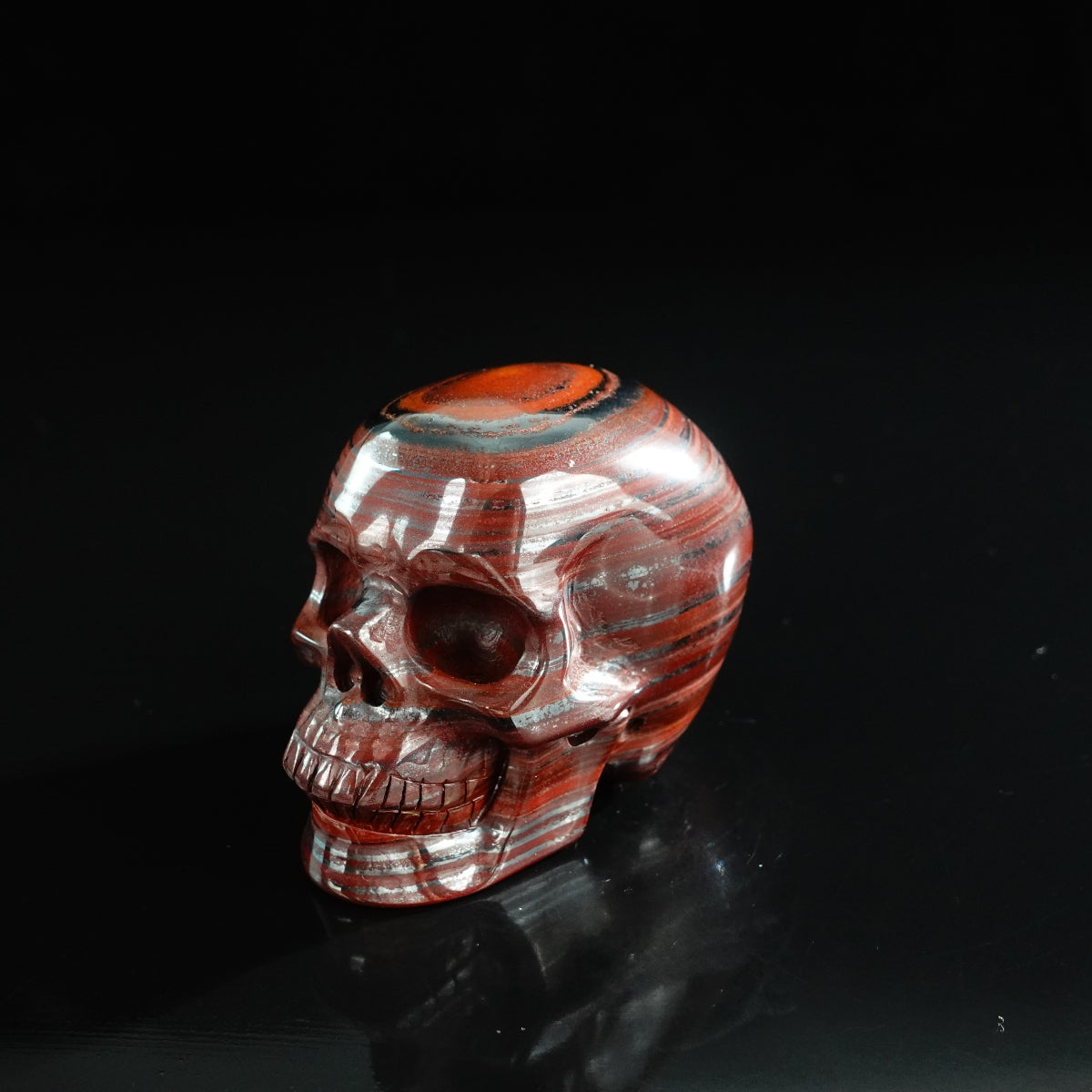3.0" Tiger Iron Crystal Skull Carving - Unique Piece #TI15