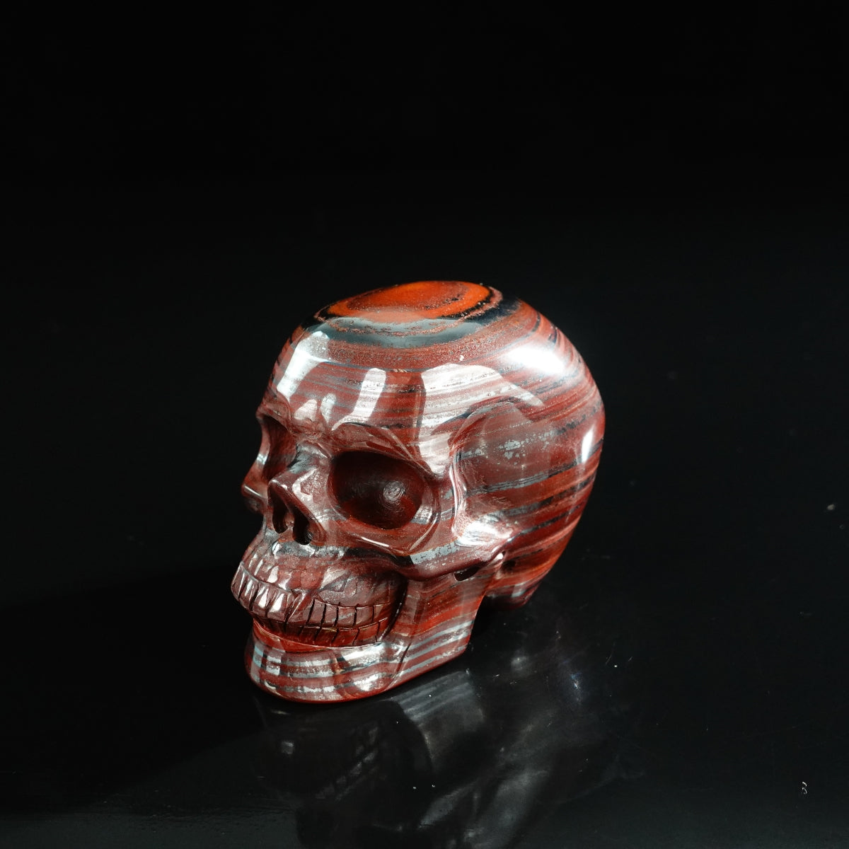 3.0" Tiger Iron Crystal Skull Carving - Unique Piece #TI15
