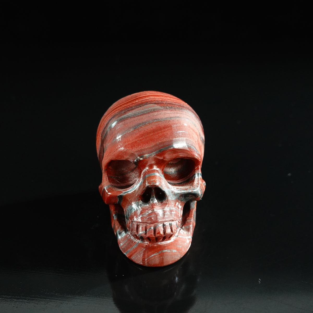 3.0" Tiger Iron Crystal Skull Carving - Unique Piece #TI16