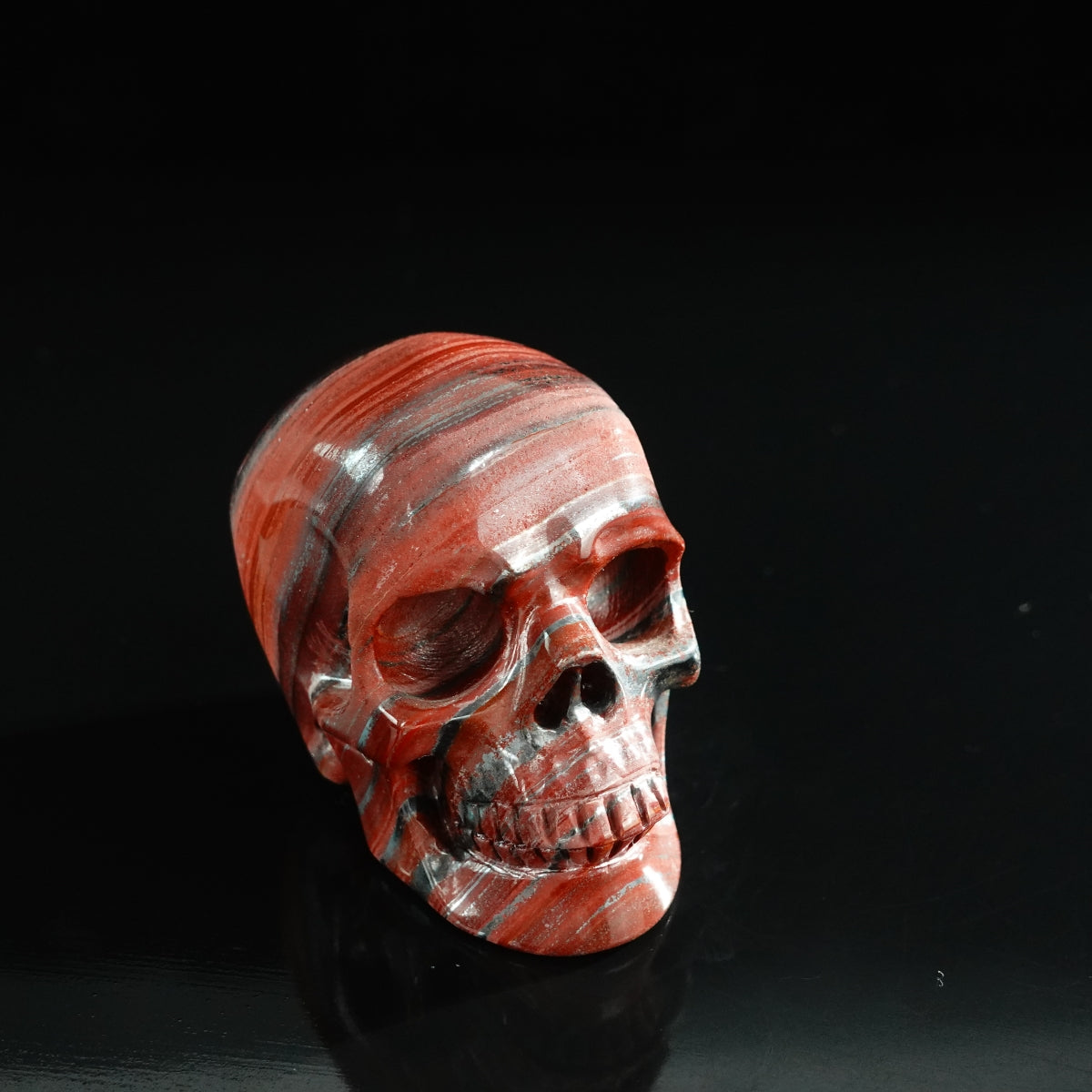 3.0" Tiger Iron Crystal Skull Carving - Unique Piece #TI16