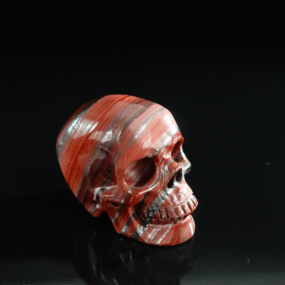 3.0" Tiger Iron Crystal Skull Carving - Unique Piece #TI16