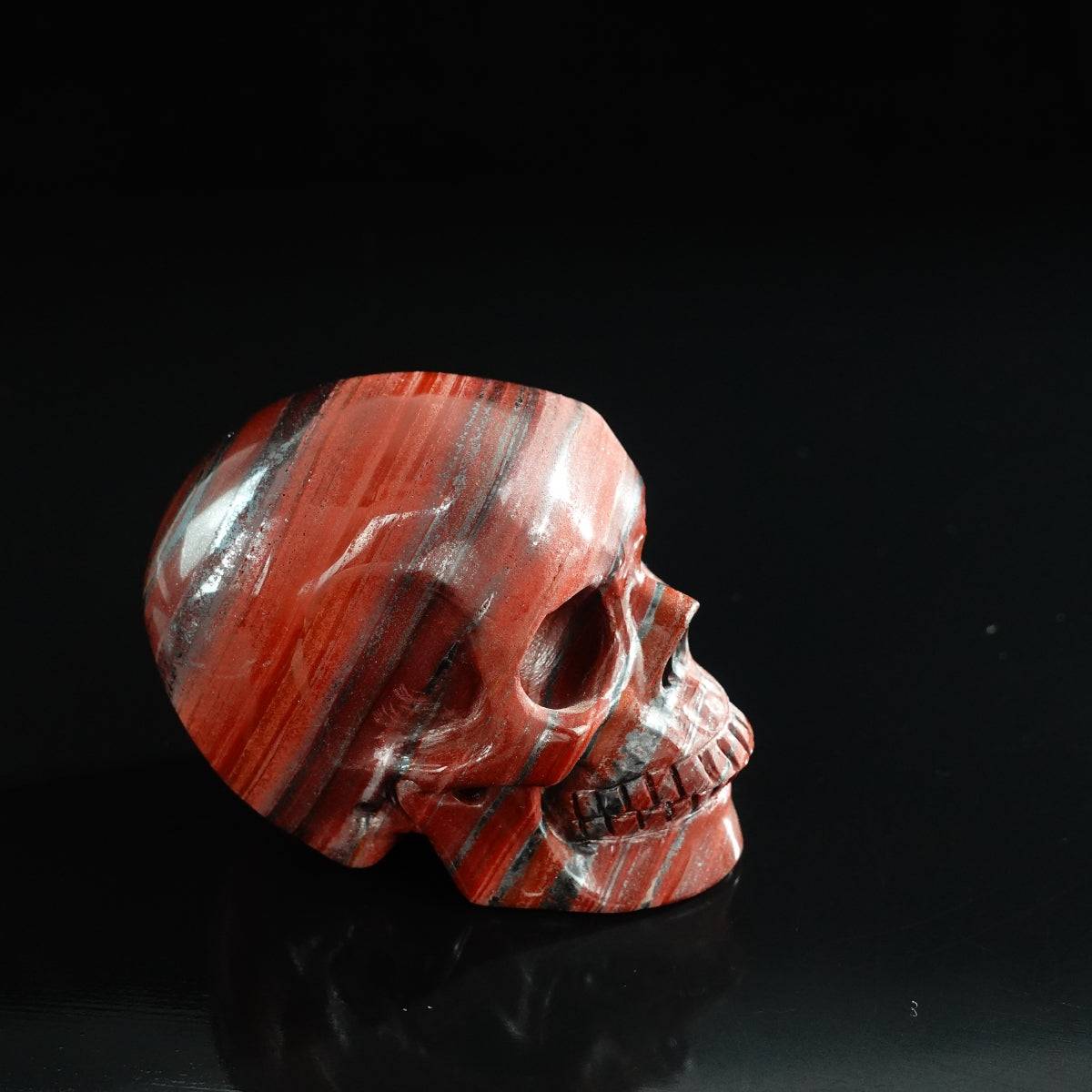 3.0" Tiger Iron Crystal Skull Carving - Unique Piece #TI16