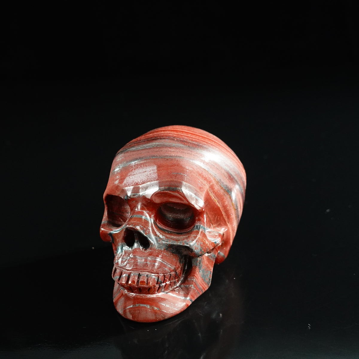 3.0" Tiger Iron Crystal Skull Carving - Unique Piece #TI16