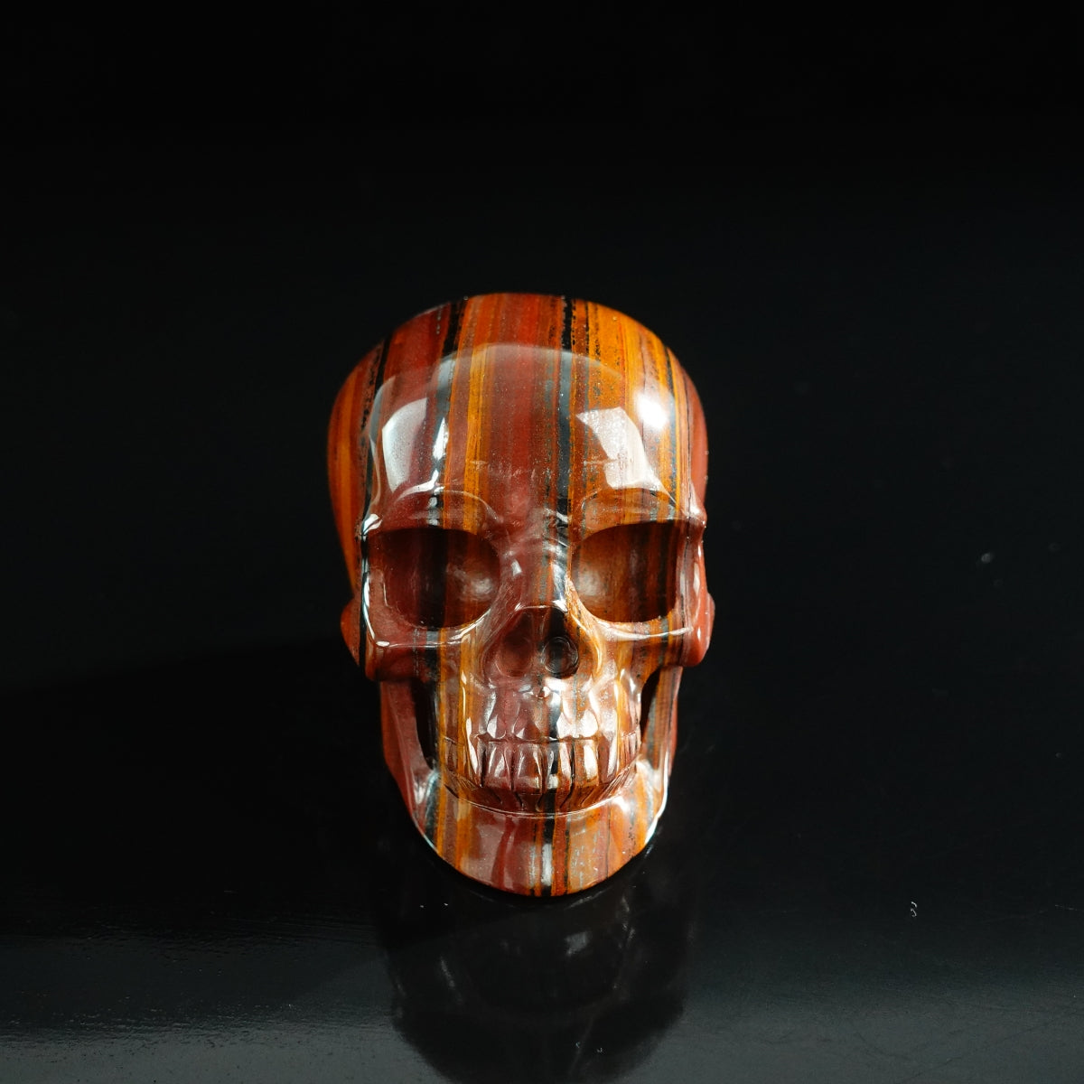 3.0" Tiger Iron Crystal Skull Carving - Unique Piece #TI17