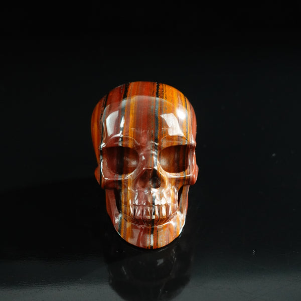 3.0" Tiger Iron Crystal Skull Carving - Unique Piece #TI17