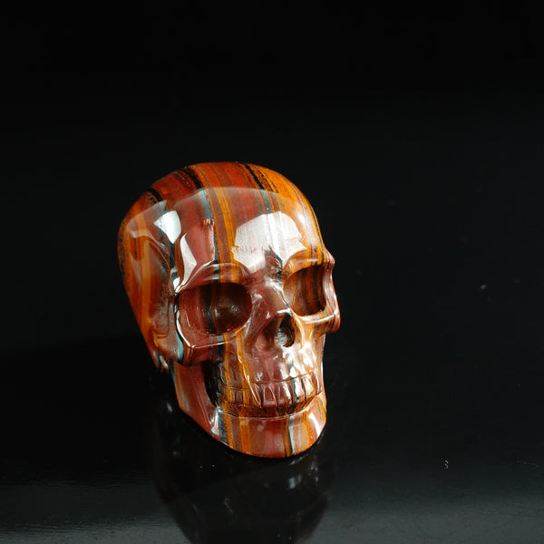 3.0" Tiger Iron Crystal Skull Carving - Unique Piece #TI17 - alternate view