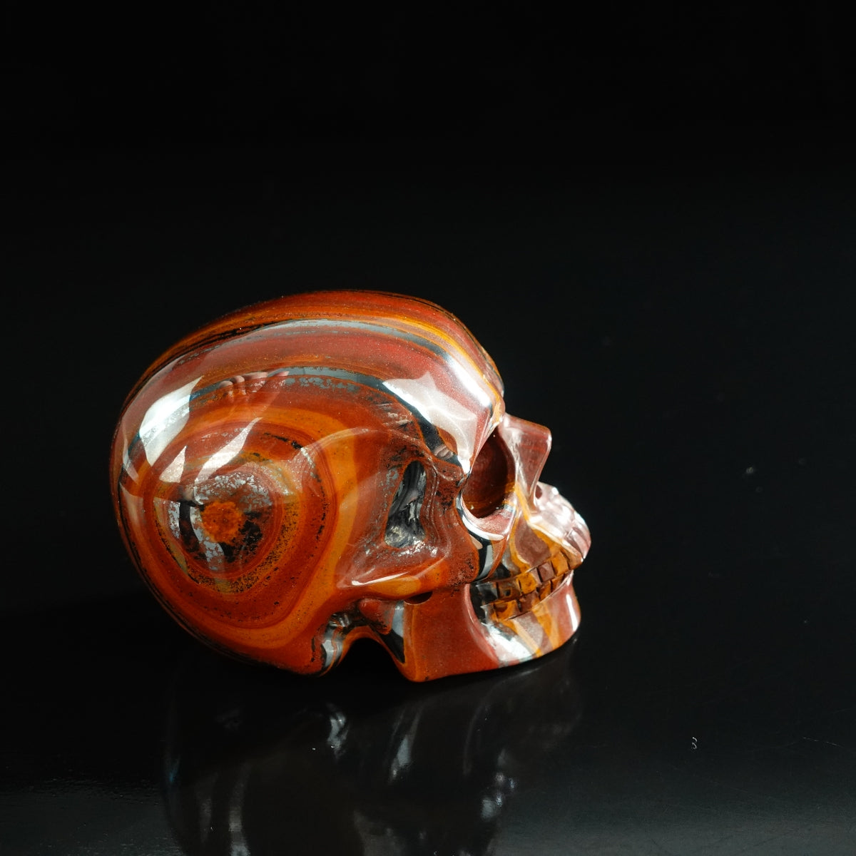 3.0" Tiger Iron Crystal Skull Carving - Unique Piece #TI17