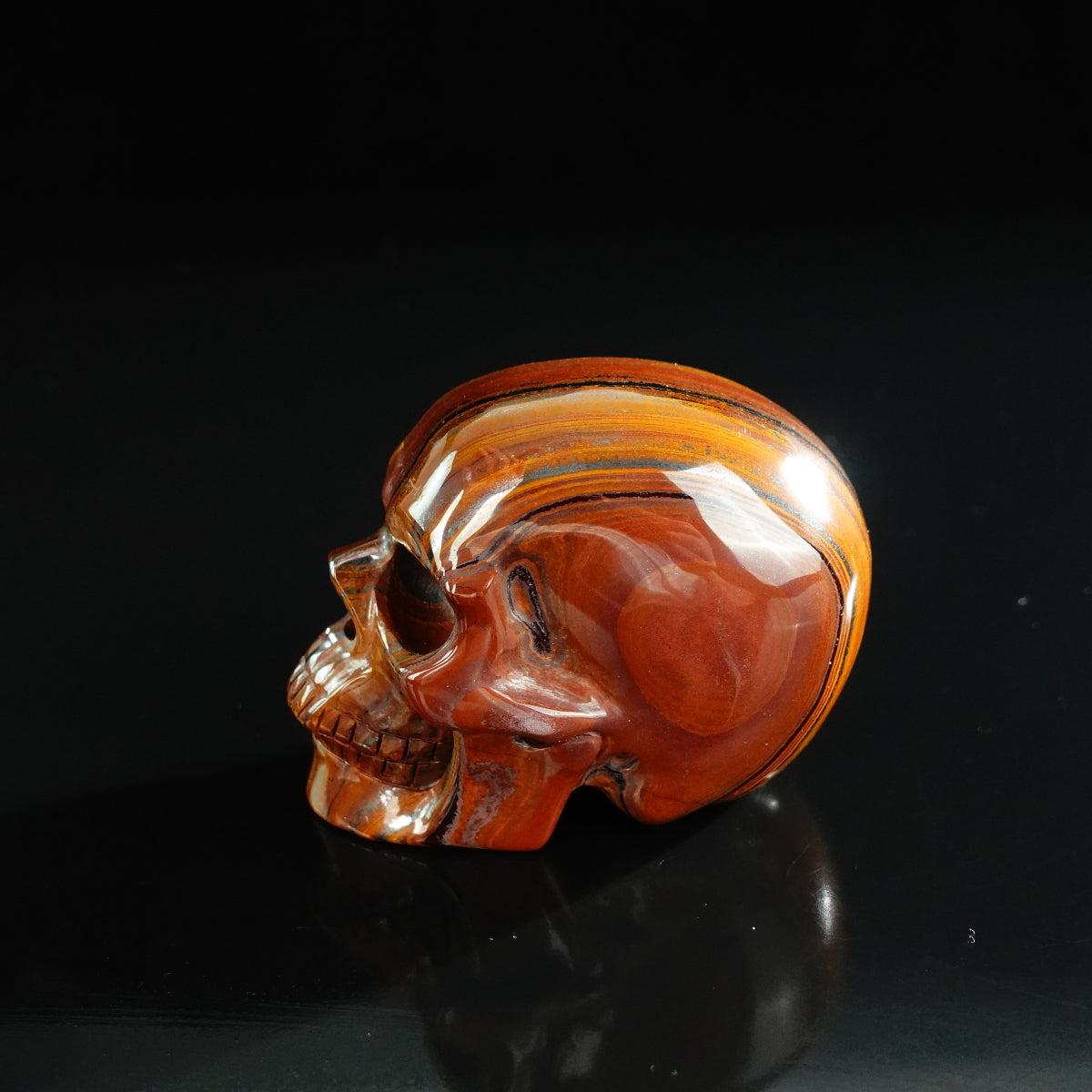 3.0" Tiger Iron Crystal Skull Carving - Unique Piece #TI17