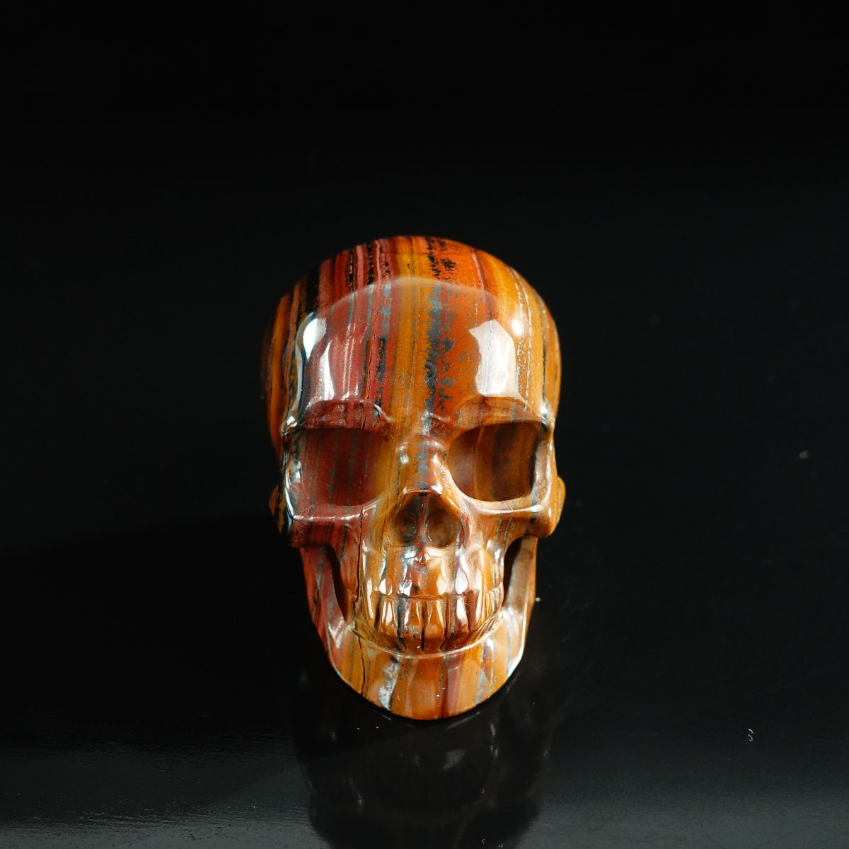 3.0" Tiger Iron Crystal Skull Carving - Unique Piece #TI18