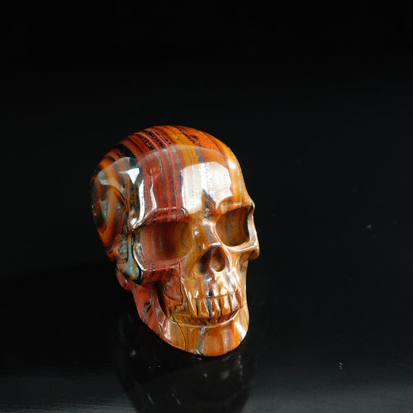 3.0" Tiger Iron Crystal Skull Carving - Unique Piece #TI18 - alternate view