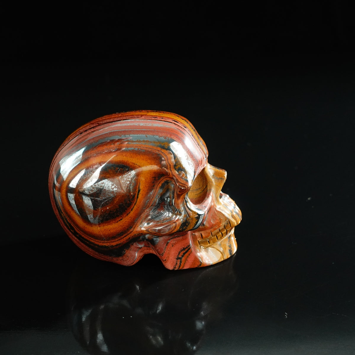 3.0" Tiger Iron Crystal Skull Carving - Unique Piece #TI18