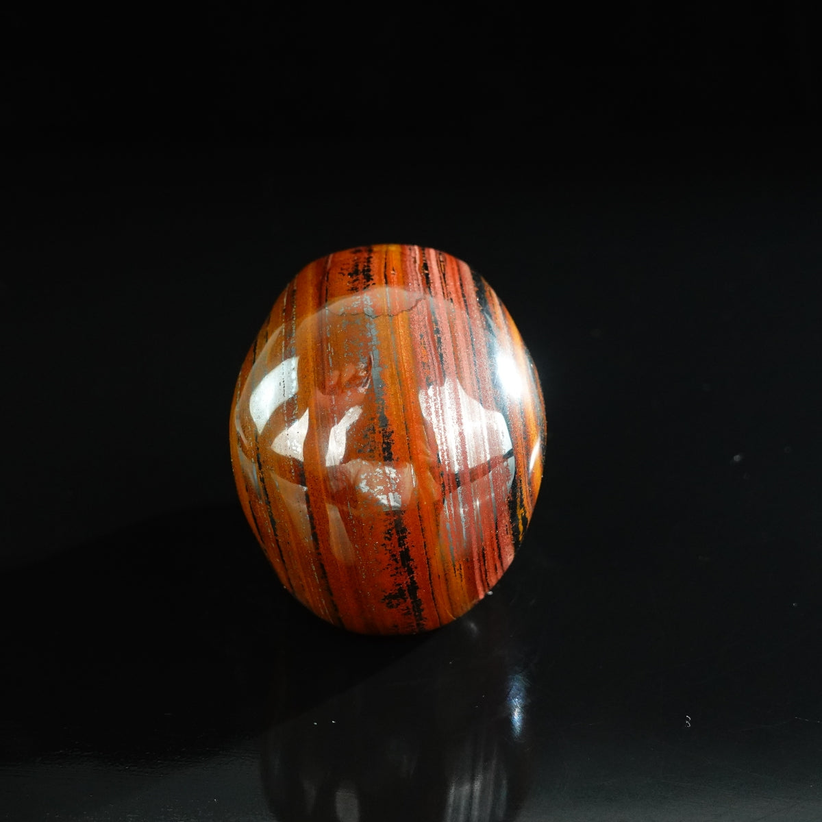3.0" Tiger Iron Crystal Skull Carving - Unique Piece #TI18