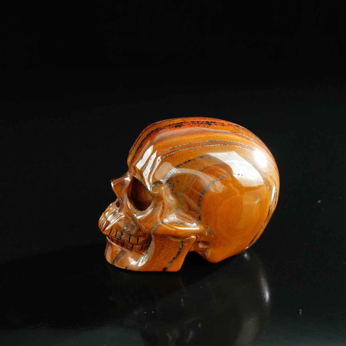 3.0" Tiger Iron Crystal Skull Carving - Unique Piece #TI18