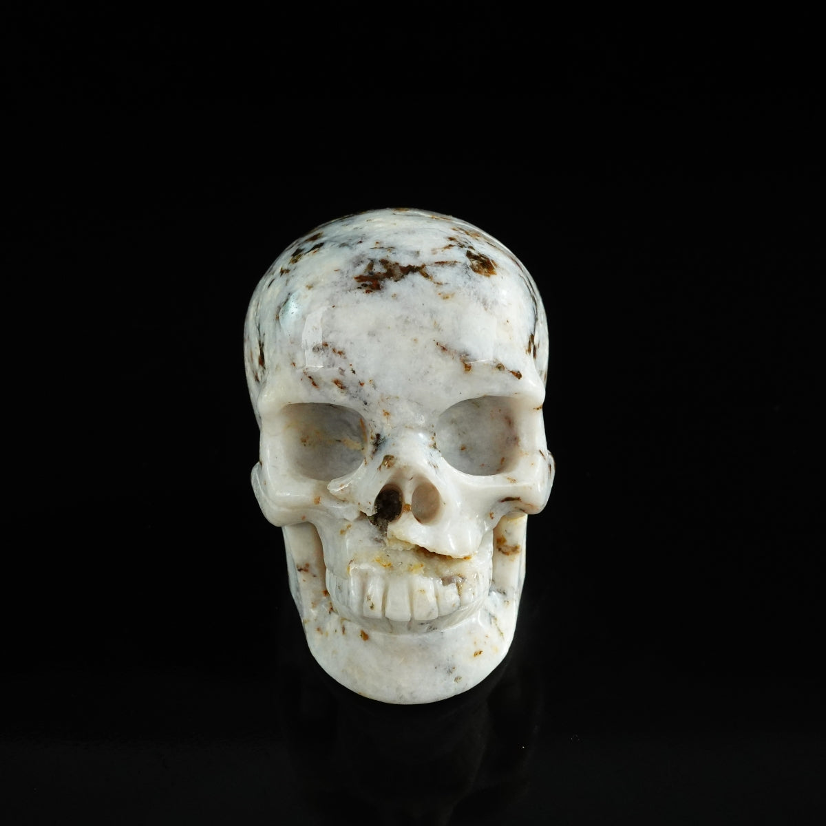 3.0" White Opal Crystal Skull Carving - Unique Piece #WO01
