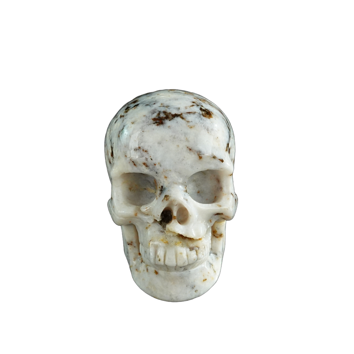 3.0" White Opal Crystal Skull Carving - Unique Piece #WO01