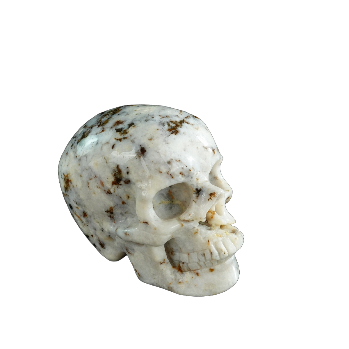 3.0" White Opal Crystal Skull Carving - Unique Piece #WO01