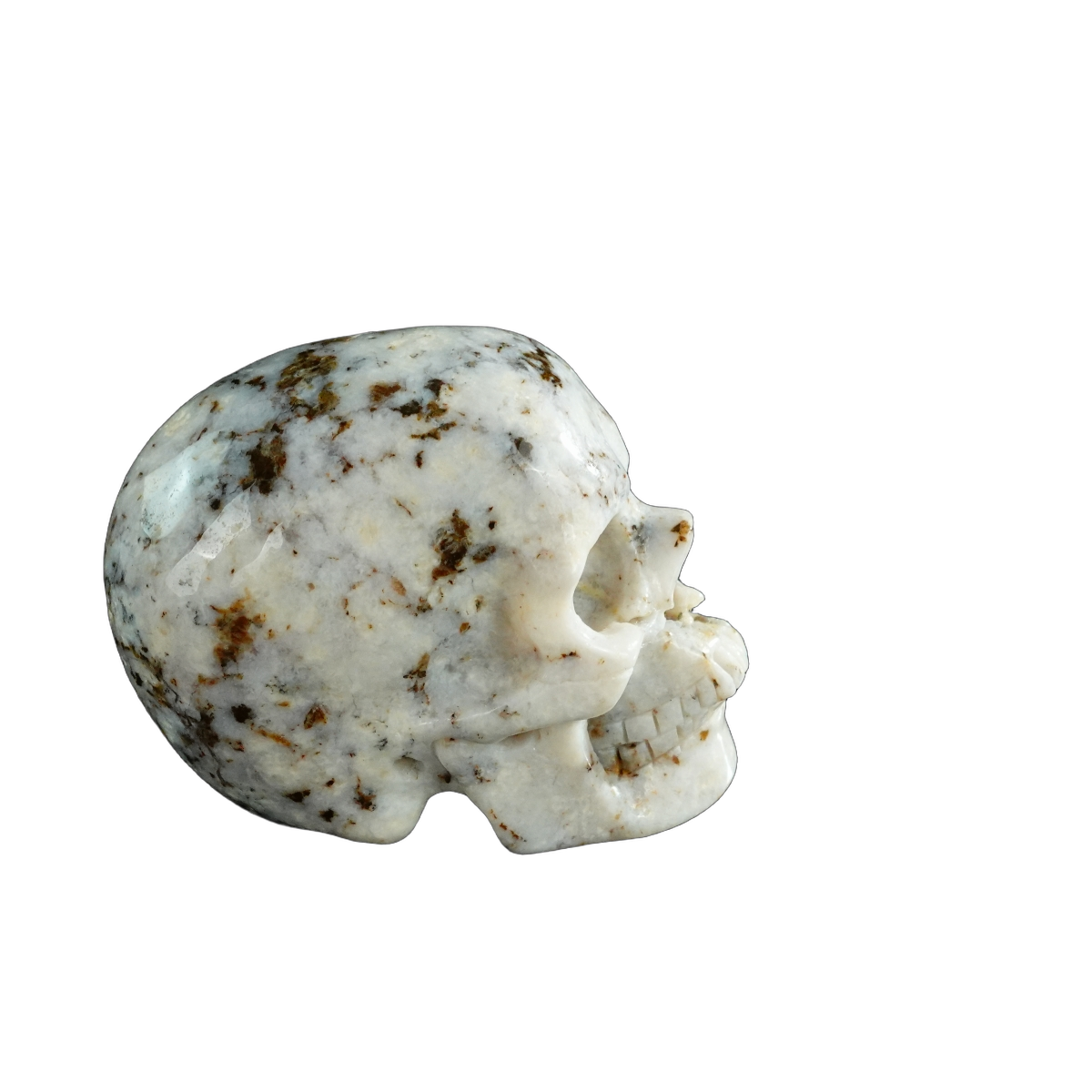 3.0" White Opal Crystal Skull Carving - Unique Piece #WO01