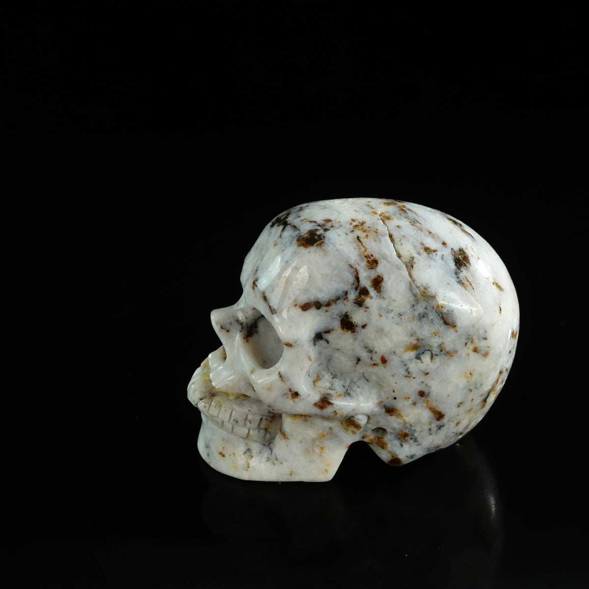 3.0" White Opal Crystal Skull Carving - Unique Piece #WO01